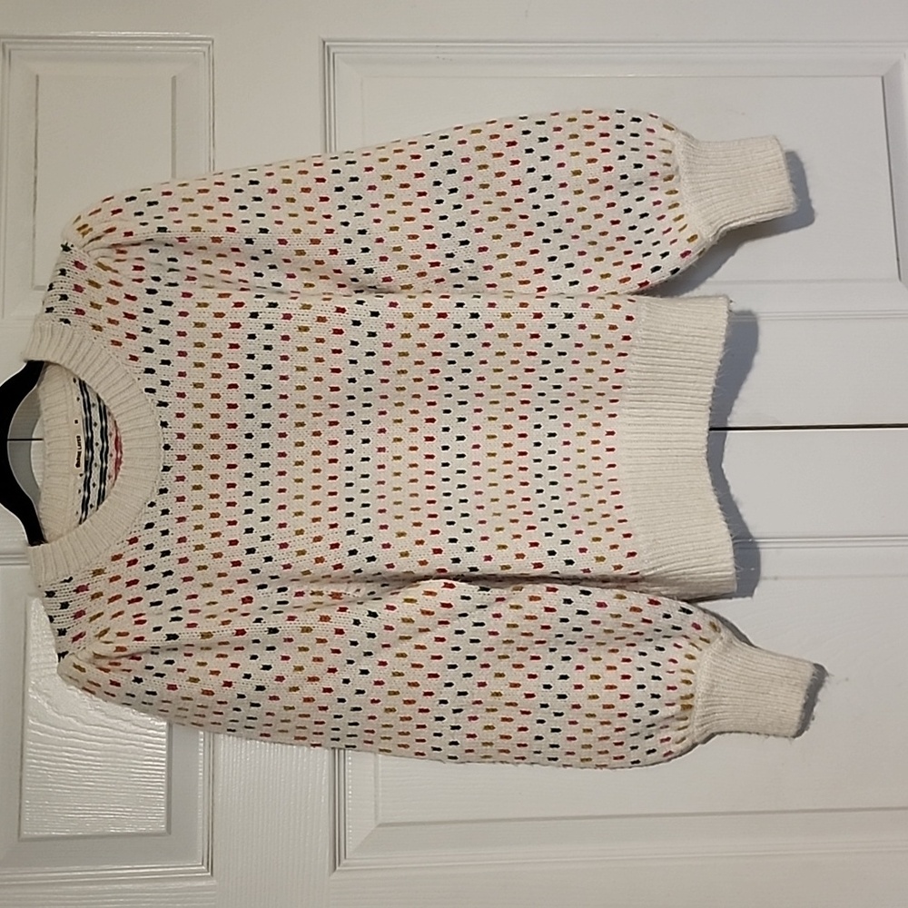 Marine Layer Alma Puff Sleeve Sweater Size M